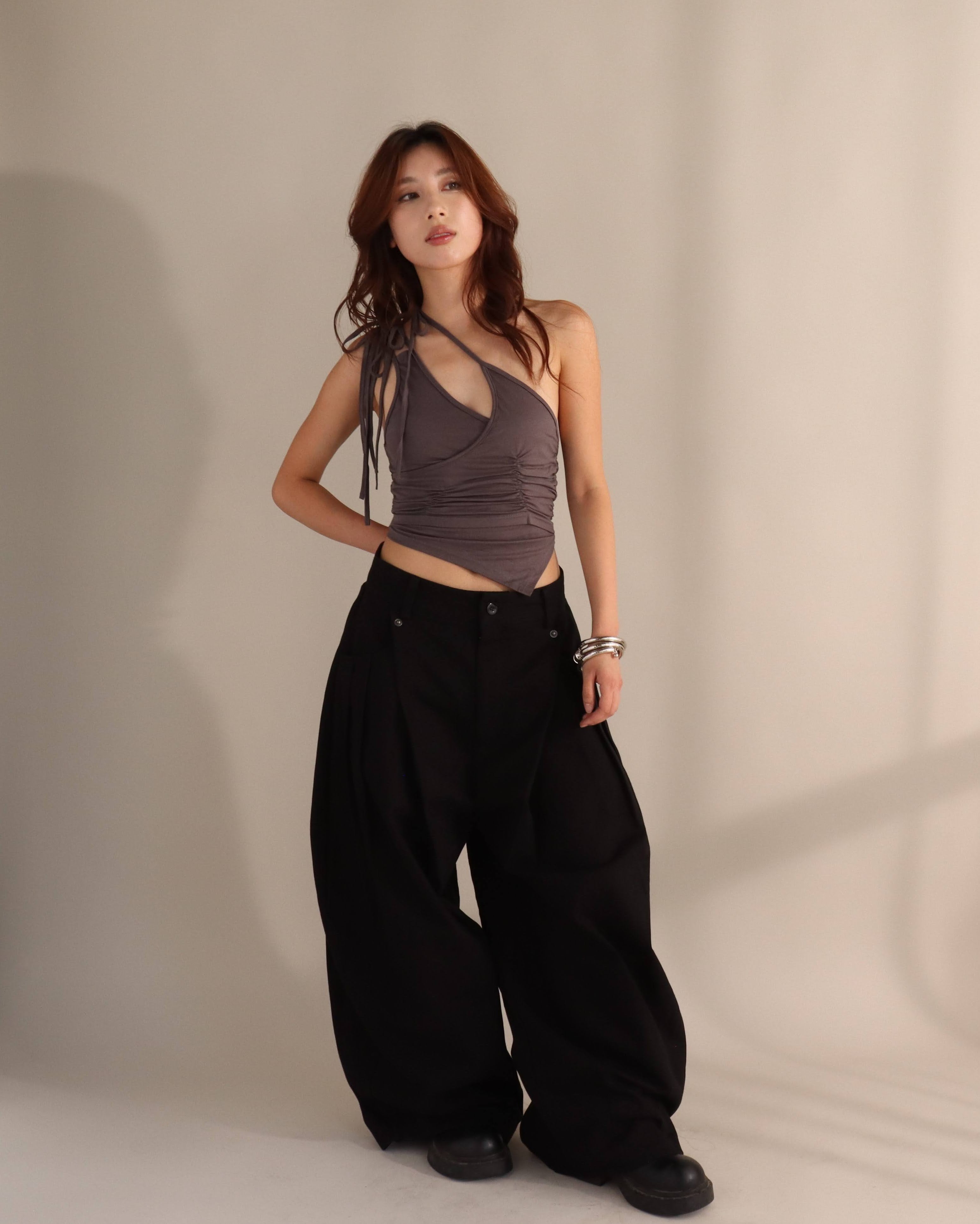 MULTI RIVET WIDE PANTS