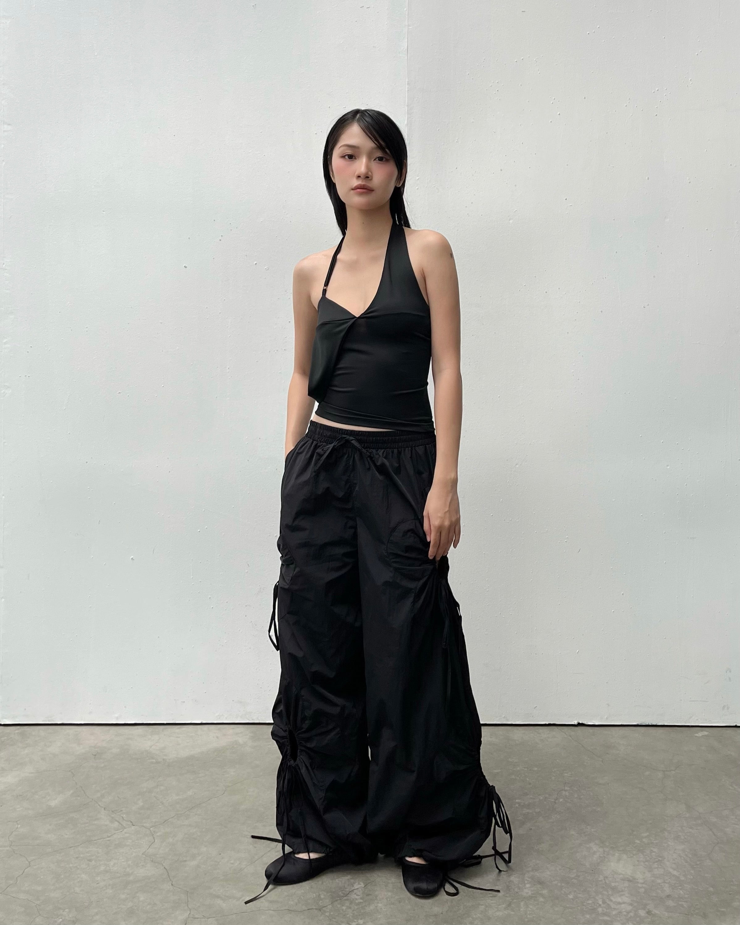 FLORAL BLOOM PARACHUTE PANTS