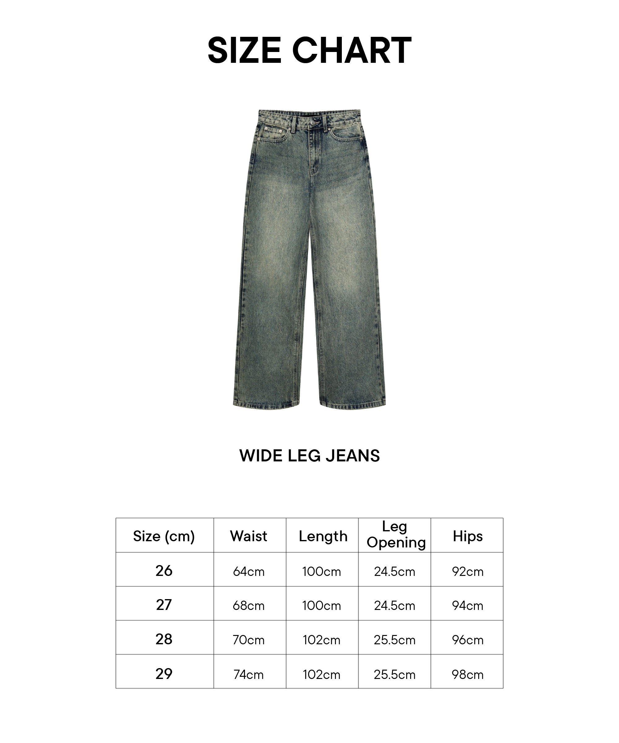PRADIES WIDE LEG JEANS